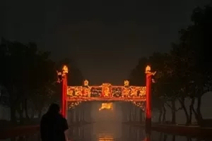 《第七次日落》科幻短片集封面，重复的一天与橙色落日